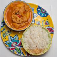 Mondongo With Rice · Option white rice or arroz gandules.