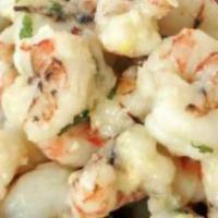 Rock Shrimp · Fried popcorn shrimp tossed with spicy sauce.