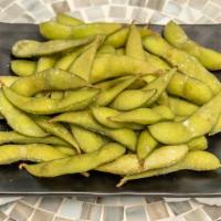Edamame · Blanched soybean tossed with sea salt.