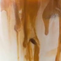 Caramel Macchiato · Espresso, milk with vanilla syrup and layered with caramel sauce. 
16 oz. served with 2 shot...
