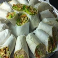 Vegetable Wrap · Green peppers , lettuce, onions, tomatoes, mushrooms, broccoli , cucumber, olives and spinach.