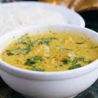 Shahi Chicken Korma · Boneless chicken cooked with yogurt mildly spiced.  Served with basmati rice.