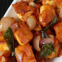 Panner 65 · Slightly battered paneer cubes marinated in yogurt, spices and stir-fried with onions and ch...