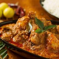 Chicken Chettinad · Chicken cooked with traditional south Indian herbs.