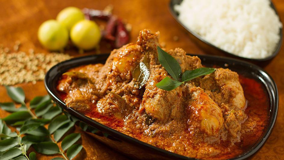 Chicken Chettinad · Chicken cooked with traditional south Indian herbs.