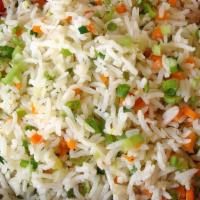 Vegetable Fried Rice · Vegetable cooked basmati rice.