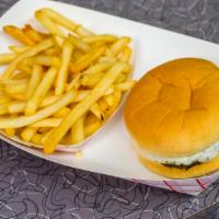 1 Hamburger Meal Deal · One hamburger served with fries and a soda.