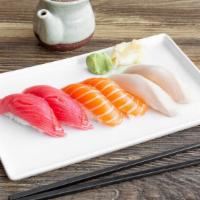 Nigiri Chef Choice Box · Chef selected assorted nigiri pieces of fish.