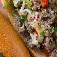 Pepper Philly · Steak with green peppers & mozzarella cheese.