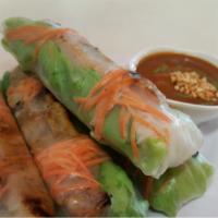 Grilled Chicken Summer Rolls · Delicious grilled chicken filled and rolled stuffed rolls with rice vermicelli noodles with ...