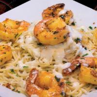 Shrimp With Spaghetti / Macarrão Com Camarão · • Four-cheese Sauce and Large Shrimps Sautée.

• Macarrão ao Alho e Óleo, Quatro Queijos com...