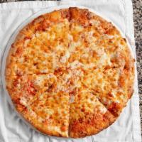 Large Cheese Pizza · Pizza sauce and pizza cheese.