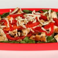 Italiano Salad · Chicken or steak, mozzarella cheese, roasted red peppers and balsamic vinaigrette over mixed...