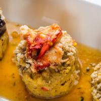 Mofonguito Sampler · 3 small mofonguitos stuffed with garlic or creole sauce, churrasco, shrimp and lobster.