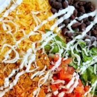 Chipotle Chicken Bowl* · Your choice bowl served with chipotle chicken, mexican rice, black beans, pico de gallo, let...