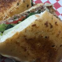 Chicken Italiano · Chicken cutlet, provolone, spinach, roasted red peppers.