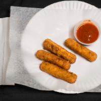 Mozzarella Sticks · With marinara sauce.