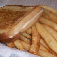 Grilled Cheese · 2 slices of good old fashion white bread buttered and grilled until golden brown stuffed wit...