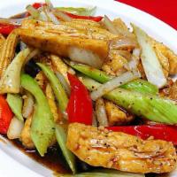 Bean Curd With Black Pepper Sauce · spicy. served with steamed rice