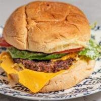 Cheese Burger  · 100% All beef patty served with your choice of cheese on a brioche bun . Lettuce, tomato and...