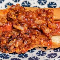 Onion Dog · Hotdog served with sautéed onions 
Onions are sautéed in a scrumptious spicy chili sauce