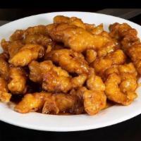 55-3. General Tso Chicken (B) 左宗棠鸡 · Hot & Spicy. Chicken battered and breaded, dipped in sweet and spicy General Tso sauce for a...
