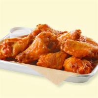 Honey Hot (10 Pcs) · 10 pieces of honey hot wings (medium heat). Comes with celery and choice of blue cheese or r...