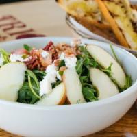 Apple Salads · arugula | bacon bits | goat cheese | raspberry vinaigrette