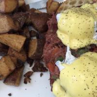 Eggs Bolly · A rox favorite. Corned beef hash.