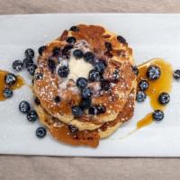 Blueberry, Pecan & Mascarpone Pancakes · Creamy imported cheese makes this a dreamy combo.