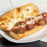 Meatball Sub · Comes with marinara sous and cheese.