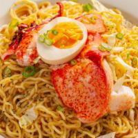 Garlic Lobster Yaki Noodles · Includes scallions, sesame seeds, egg