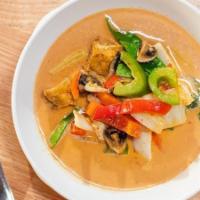 Panang Curry (Spicy) · Coconut Panang Curry, Bell Pepper, Peanuts