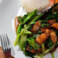 Kana Moo Krob (Spicy) · Crispy Pork Belly, Chinese Broccoli, Thai Chili