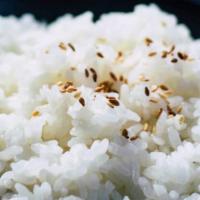 Sticky Rice · Steamed white rice, scallions, sesame seeds