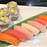 Sushi Regular · Seven pieces sushi and California roll.