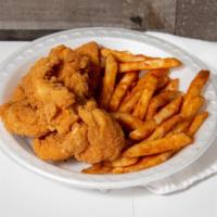 Classic Tenders · Our Crispy Battered Tenders With No Sauce On Top! Optional Ranch Or Blue Cheese On The Side!