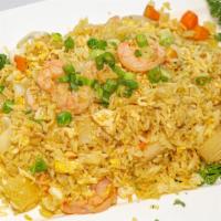 Thai Pineapple Fried Rice · Spicy. Chicken or shrimp.