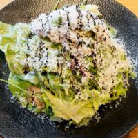 Marino · Hydro Boston lettuce and pickled mushrooms and red onion and hazelnu and pear and gorgonzola...