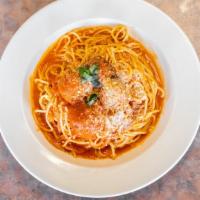 Spaghetti Dinner · With homemade sauce. Served with salad and garlic knots.