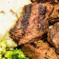 Gluten-Free Sirloin Tips Entree · House-marinated Angus Sirloin BBQ grilled as you like. Served with choice of two sides. Glut...