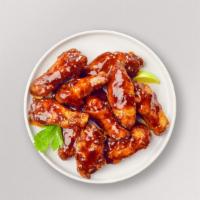 Sunday'S Bbq Wings · Fresh chicken wings breaded, fried until golden brown, and tossed in barbecue sauce.