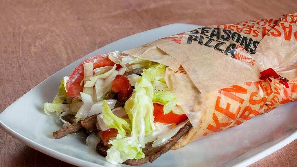 Chicken Gyro · Topped with lettuce tomatoes onions and our gyro sauce on pita bread. served with fries.