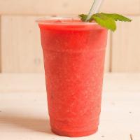 Strawberry Sensation · Strawberries, banana, apples and yogurt.