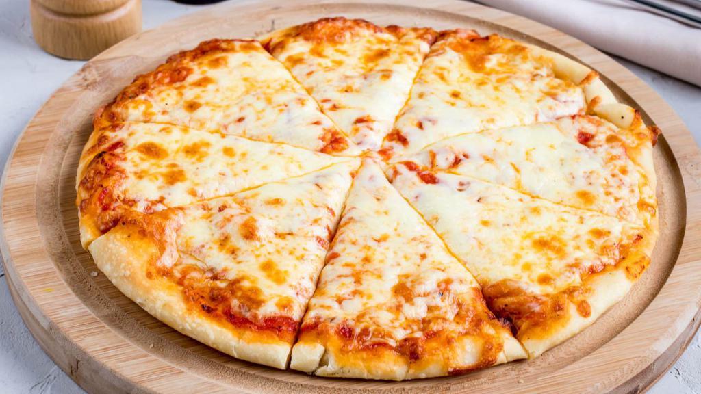 Cheese Pizza · Homemade pizza dough is topped with 100% real cheese and your choice of our homemade special sauce.