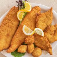 Fried Seafood Mix · With flounder, shrimp and scallops.