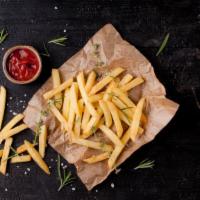 French Fries · Long cut fries, deep fried to golden perfection.
