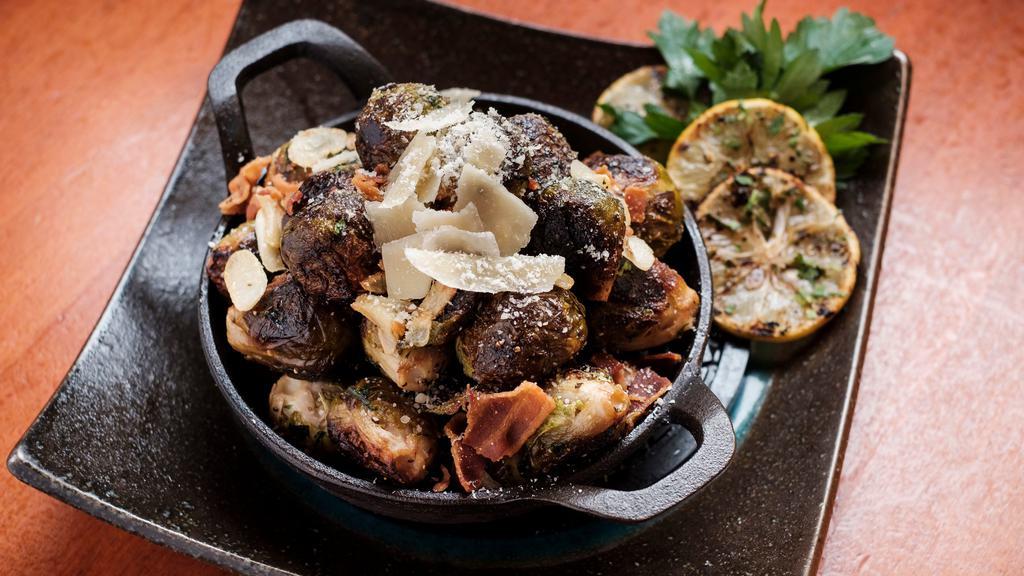 Brussels Sprouts · Roasted with bacon.