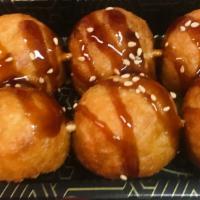 Tako Yaki(6 Pcs)  · Japanese fried octopus ball w.chef special sauce