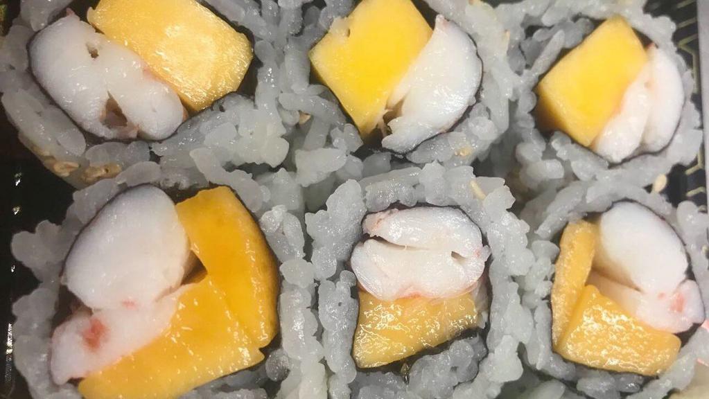 Mango Shrimp Roll · cooked